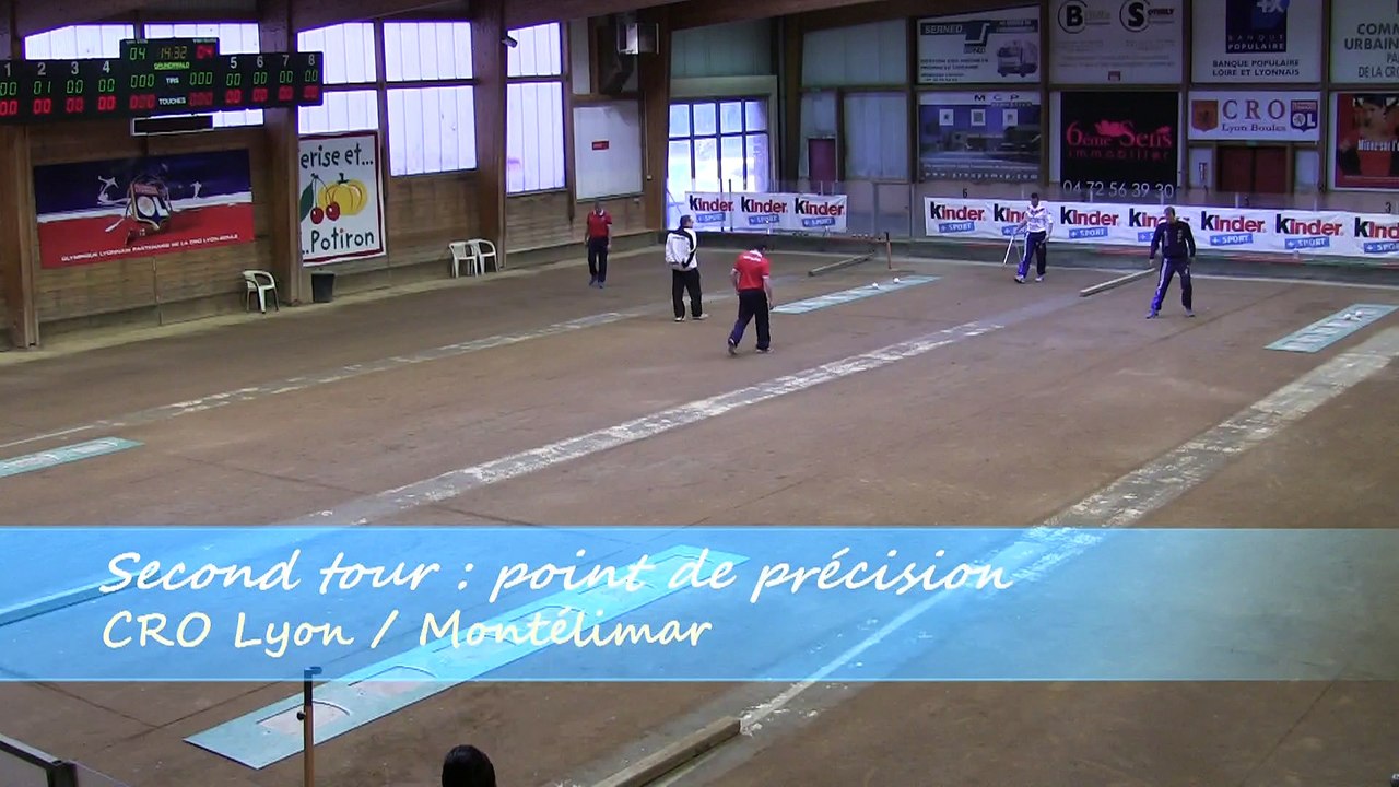 Point de précision T. Dubuis contre F. Maneval, CRO Lyon contre Montélimar, Sport Boules, J11 Elite, Saison 2014 /2015