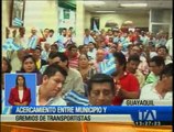 Se produce acercamiento entre Municipio  de Guayaquil y gremios de transportistas
