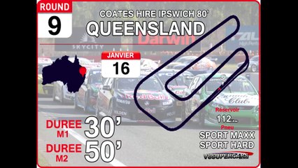 Tour de piste à Queensland en Volvo v8 Supercars sur Rfactor