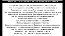 Zora Randhawa Inch Song Lyrics Feat. Fateh - Dr  Zeus - Punjabi Video - Lyrics On Screen