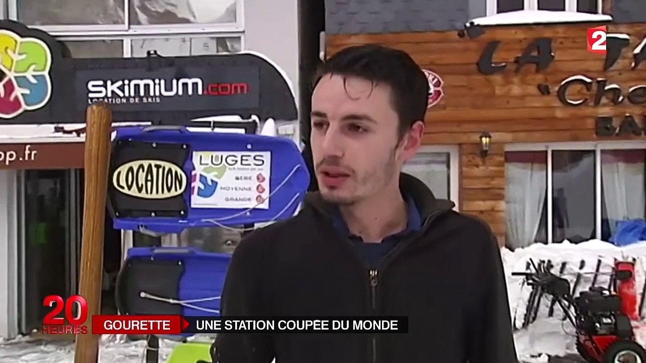 La station de Gourette bloquée par la neige