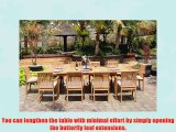 New 9 Pc Luxurious GradeA Teak Dining Set 94 Rectangle Table And 8 Stacking Arm Chairs Model LU1
