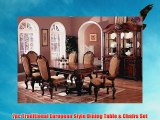 7pc Traditional European Style Dining Table Chairs Set
