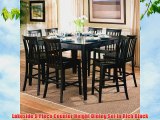 Lakeside 9 Piece Counter Height Dining Set in Rich Black