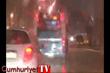 Taksim ve çevresinde şiddetli dolu yağışı