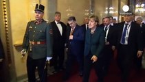 Merkel travels to Hungary to make a stand for European democratic values