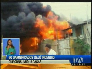 Incendio en Puerto Bolívar, El Oro