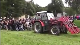 People vs tractor , traktor vs humans