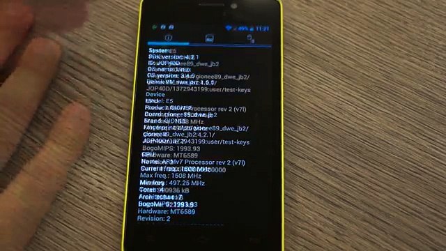 Gionee Elife E5 Hardware Specs and Benchmarks Multitouch - iGyaan