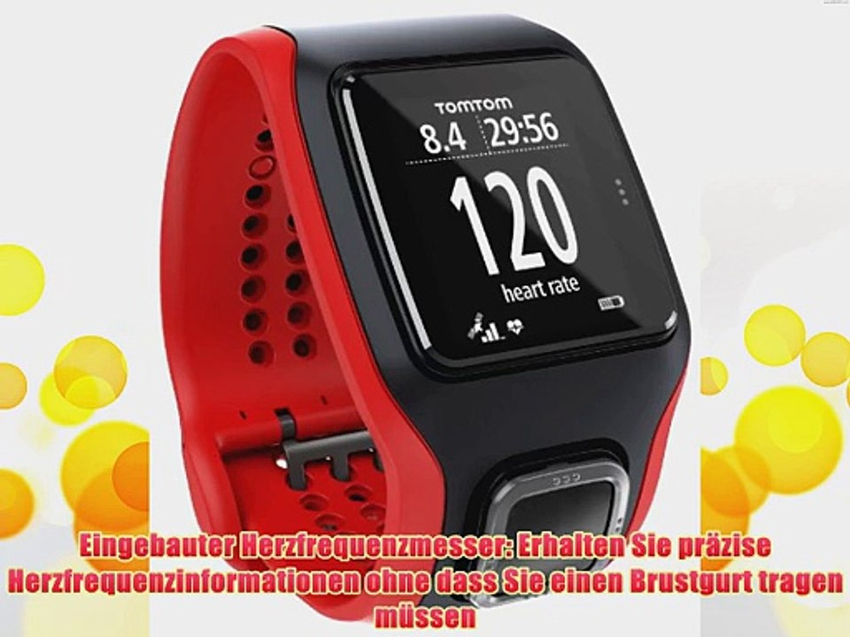 TomTom Multi-Sport Cardio GPS-Uhr -mit eingebautem Herzfrequenzmesser Sportuhr zum Laufen Radfahren