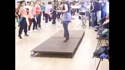 Farah Teaching Bhangra aerobics for Dance Energy