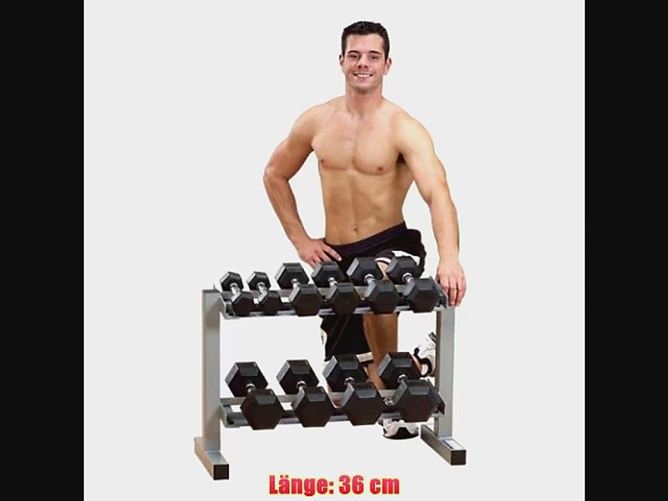 Body-Solid Powerline PDR282 Kurzhantelst?nder mit 2 Ablagen