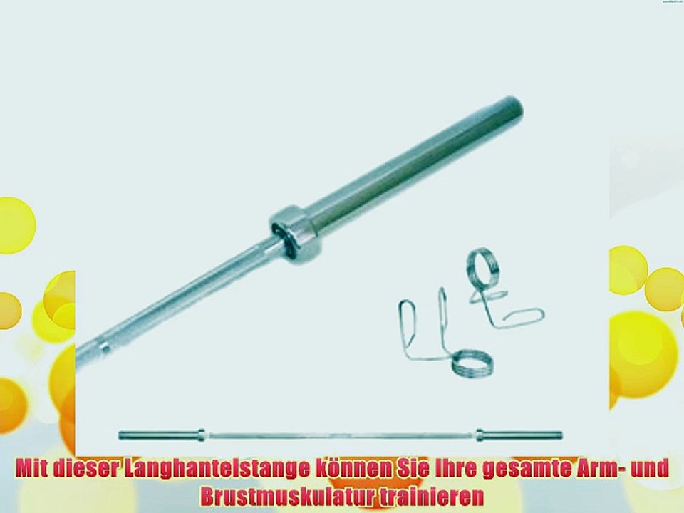 Oly. Langhantelstange Langhantel Hantelstange 220cm inkl. Federverschl?ssen 50/51mm Chrom