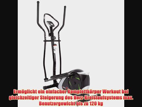 Ultrasport XT-Trainer 700M Crosstrainer/Ellipsentrainer mit Handpuls-Sensoren inkl. Trinkflasche