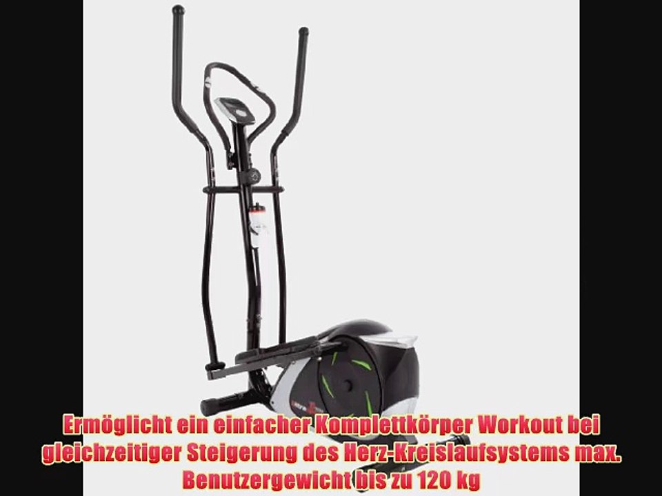Ultrasport XT-Trainer 700M Crosstrainer/Ellipsentrainer mit Handpuls-Sensoren inkl. Trinkflasche