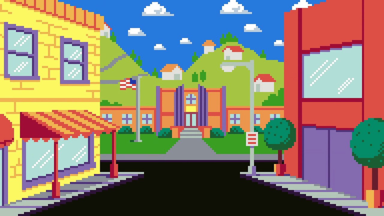 Les Simpson le Couch Gag version pixels