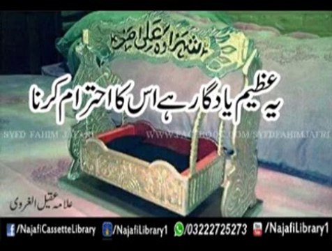 Hazrat Ali Asgahr a.s ! Allama Aqeel gharvi