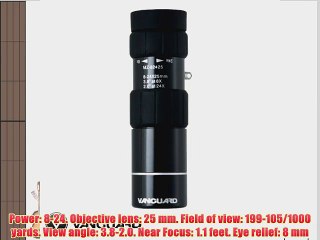 Vanguard MZ-82425C Zoom Monocular (Black)