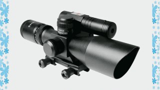 AIM Sports 2.5-10x40 Titan Riflescope Matte Black Finish with Dual Illuminated Duplex Reticle