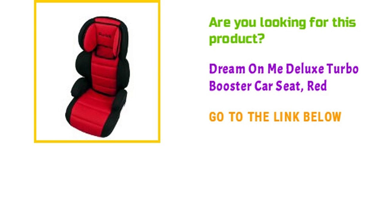 Dream On Me Deluxe Turbo Booster Car Seat, Red