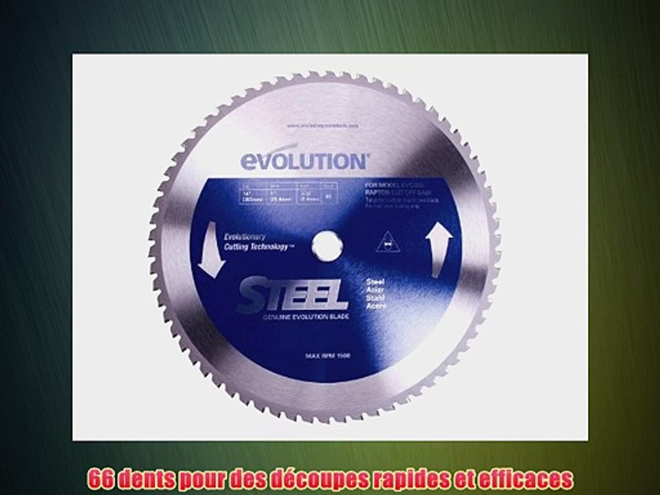 Evolution 66T Lame TCT Raptor de scie circulaire pour acier 355?mm