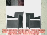 Lot de 2 chaises de jardin terrasse Gris - 58cm x 575cm x 84cm - DIVERSES COULEURS AU CHOIX