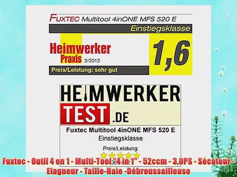 Fuxtec - Outil 4 en 1 - Multi-Tool 4 in 1 - 52ccm - 30PS - S?cateur - Elagueur - Taille-Haie
