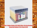 Staedtler Triplus Colour 323 SB20 Fibre-Tip Pen Desktop Box - Assorted Colours (10 x Pack of