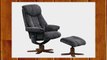 The Exmouth - Fabric Massage Swivel Recliner Chair in Charcoal