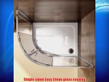1200 x 800 mm Left Hand Offset Quadrant Easy Clean Shower Enclosure   Tray Set