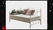 Venice Single Metal Day Bed 3ft in Ivory White(off White) with Orthopaedic Mattress