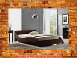 Bergamo Italian Faux Leather Bed (Brown Double)