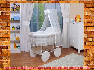 WALDIN Baby wicker cradle Moses basket 9 colours available