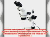 AmScope SM-1BS-64S Professional Binocular Stereo Zoom Microscope WH10x Eyepieces 7X-45X Magnification