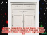BENTLEY HOME FLORAL BELGRAVIA WHITE SIDEBOARD SET OF DRAWERS CABINET CUPBOARD