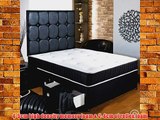 Hf4you Black Memory Soft Divan Bed - 4ft 6 Double - 4 Drawers - No Headboard