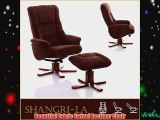 The Shangri-La - Chenille Fabric Swivel Recliner chair in Chocolate