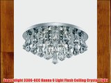 Searchlight 3306-6CC Hanna 6 Light Flush Ceiling Crystal Light