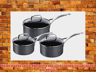 Jamie Oliver By Tefal Hard Anodised Saucepans with Lids Set of 3 Black