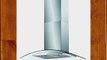 theWrightBuy CGL100SS Curved Glass Chimney Cooker Hood in Stainless Steel 100cm Extractor Fan