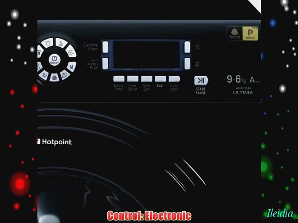 Hotpoint WDUD9640K 9kg Wash 6kg Dry Freestanding Washer Dryer - Black