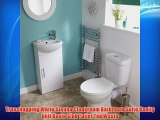 Trueshopping White Sienna Cloakroom Bathroom Suite Vanity Unit Basin Sink Toilet Tap Waste