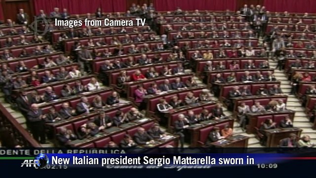 New Italian president Sergio Mattarella sworn in