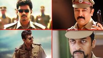 Top Tamil Heroes As A Cop | Ajith | Vijay