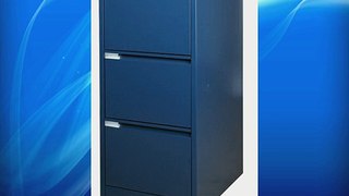 3 Drawer Blue Steel Filing Cabinet 62D x 47W x 101.5H (cm)