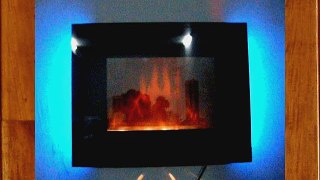 2015 7 COLOUR CHANGING LED WALL MOUNTED ELECTRIC FIRE WITH PEBBLE EFFECT!