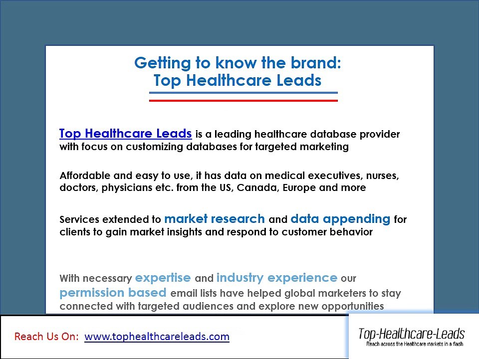 Verified Dentists Email Lists from Top Healthcare Leads
