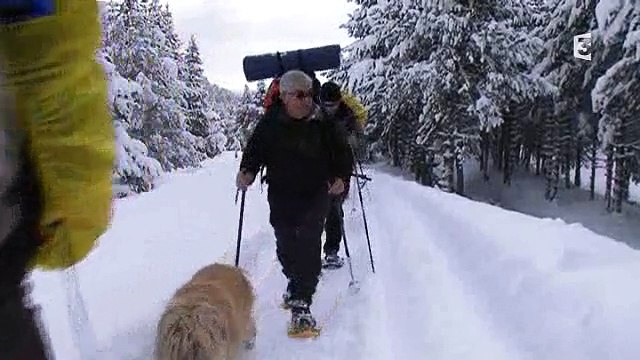 Raquettes dans les montagnes des Pyrénées-Orientales