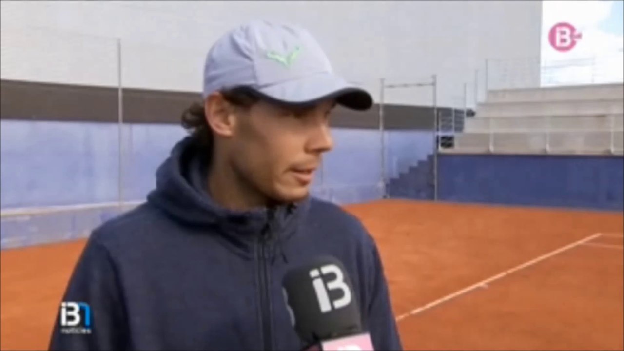 Rafael Nadal's practice in Manacor. 3 Feb 2015 (+Interview)