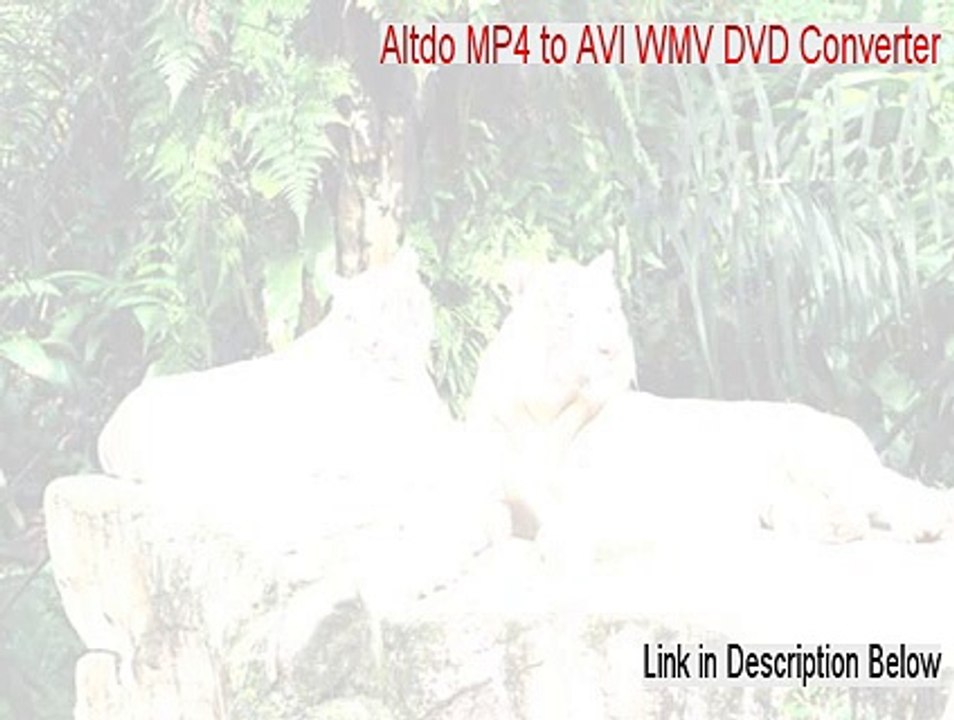 Altdo MP4 to AVI WMV DVD Converter&Burner Crack - Download Now